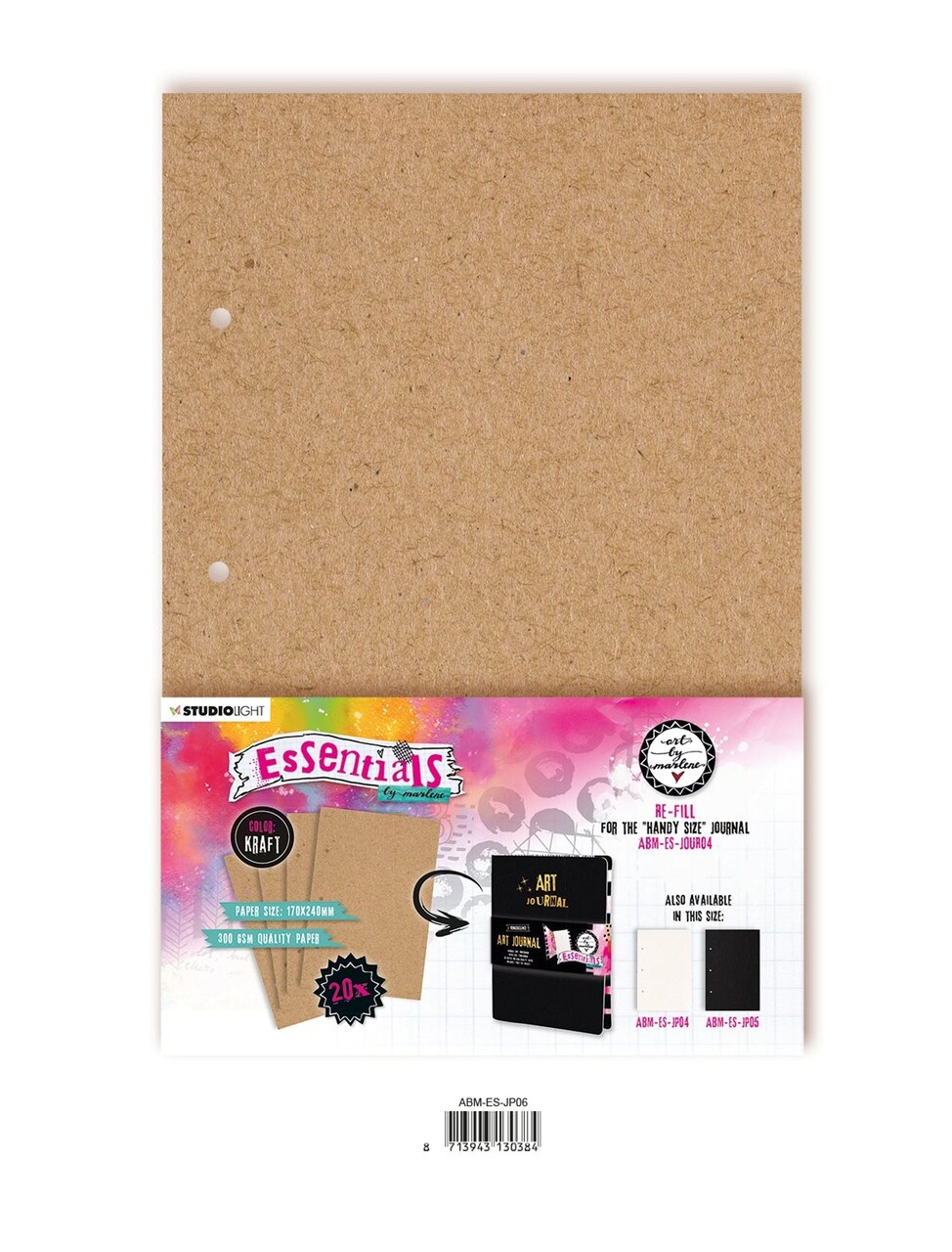 Studio Light ABM Journal Pages For ABM-ES-JOUR04 Kraft Essentials 170x240x8mm 20 SH nr.06